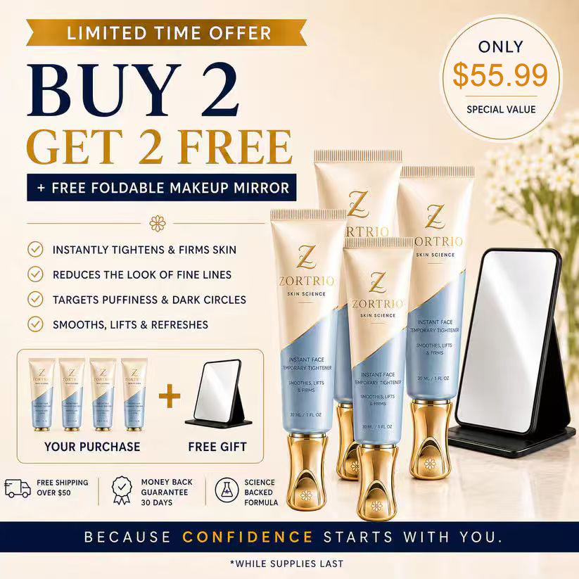 ZORTRIO™ Instant Face Temporary Tightener – Instant visible results in 30 seconds