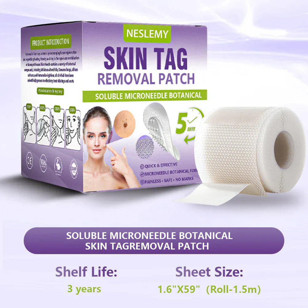 NESLEMY® Soluble Microneedle Botanical Skin Tag Removal Patch