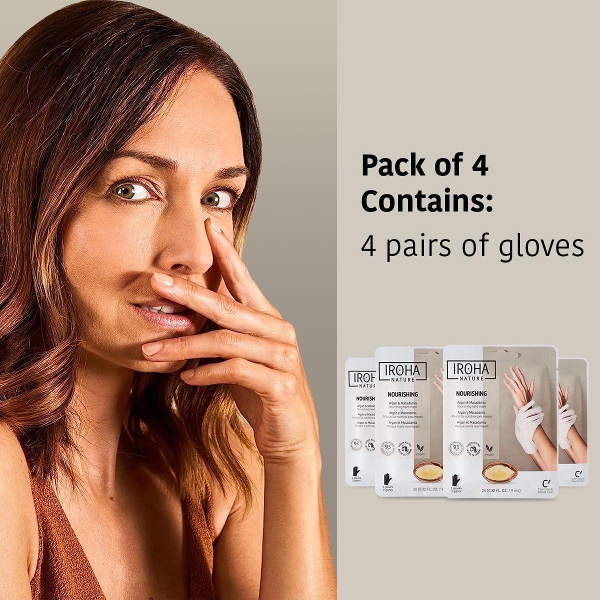 Anti-Aging Hand Mask with Hyaluronic Acid and Bakuchiol - Pack of 4 Pairs