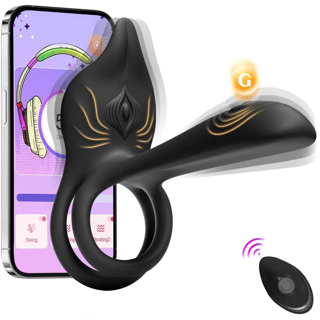 🎁Juxek™ Enchanted Girl Luxe Smart Vibrating Ring – App-Controlled Pleasure for Couples 💫