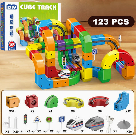 3D Train Routes With Mix-And-Match STEM Cubes