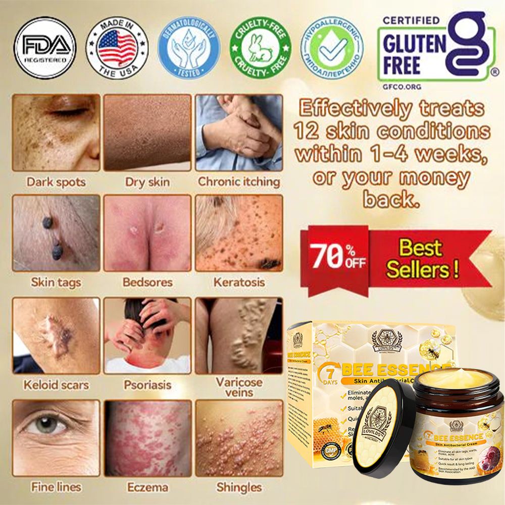 Dermavell™ Bee Essence Skin Antibacterial Cream—used to treat a variety of skin diseases (AAD recommended)