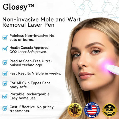 ✨Glossy™ All-in-One CO₂ Laser Eraser Pen | Removes Moles, Warts, Skin Flaws & Pigmentation
