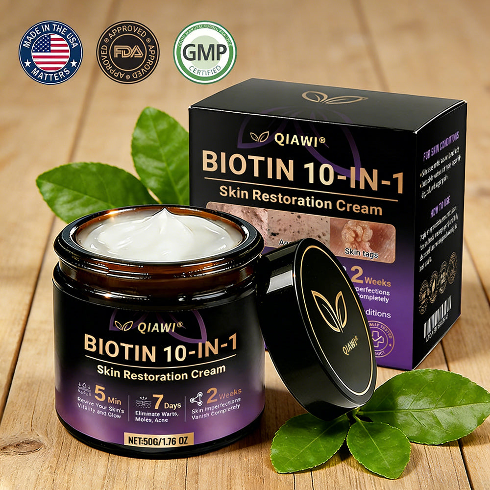 𝐎𝐟𝐟𝐢𝐜𝐢𝐚𝐥 𝐒𝐭𝐨𝐫𝐞 |  🏅 Made and Shipped from USA ✨QIAWI® Biotin 10-in-1 Skin Restoration Cream 🍀