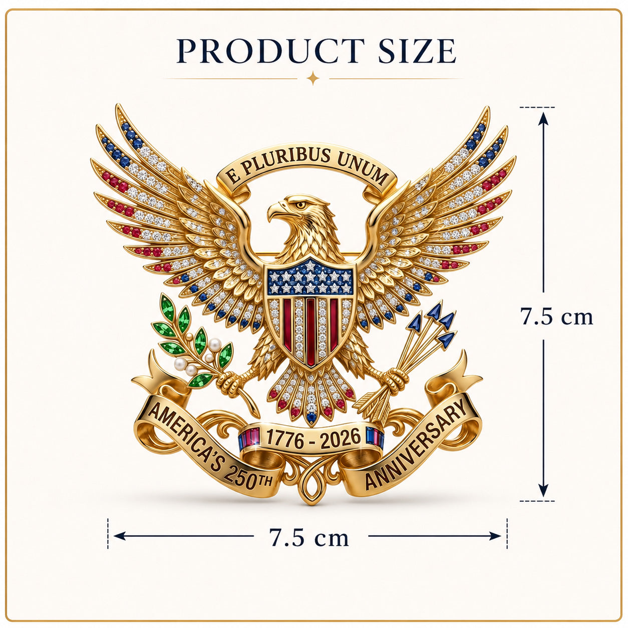Father's Day Special:US 250th Anniversary Brooch Pin