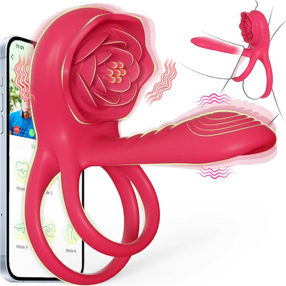 Juxek™ Enchanted Girl Luxe Smart Vibrating Ring – App-Controlled Pleasure for Couples