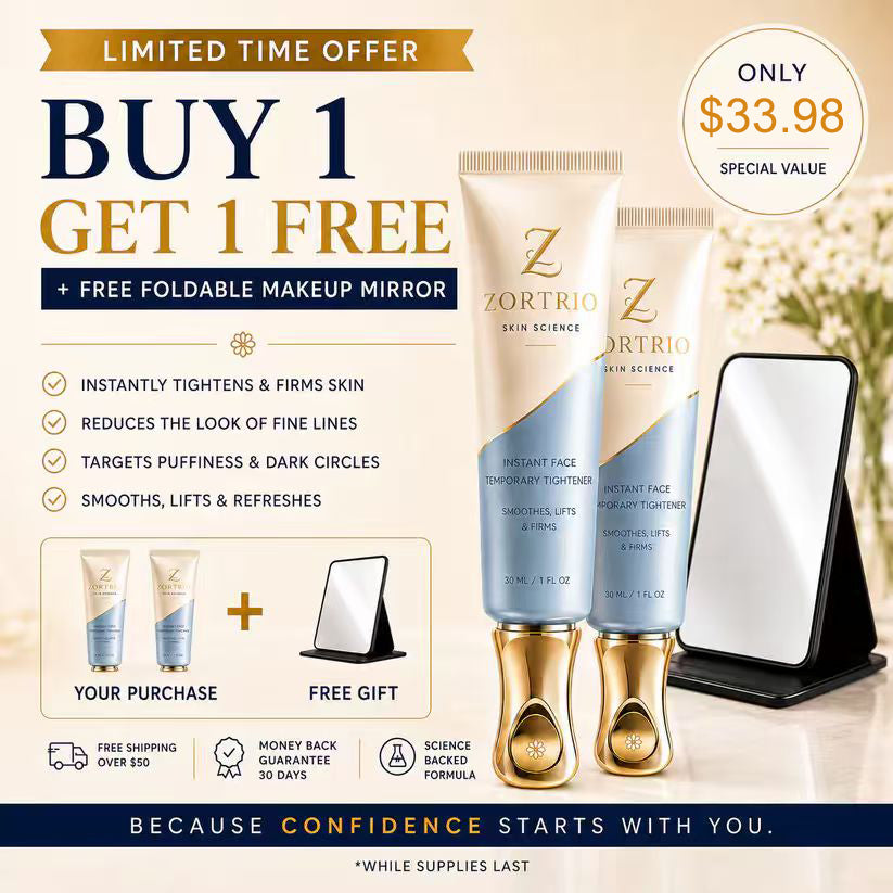 ZORTRIO™ Instant Face Temporary Tightener – Instant visible results in 30 seconds