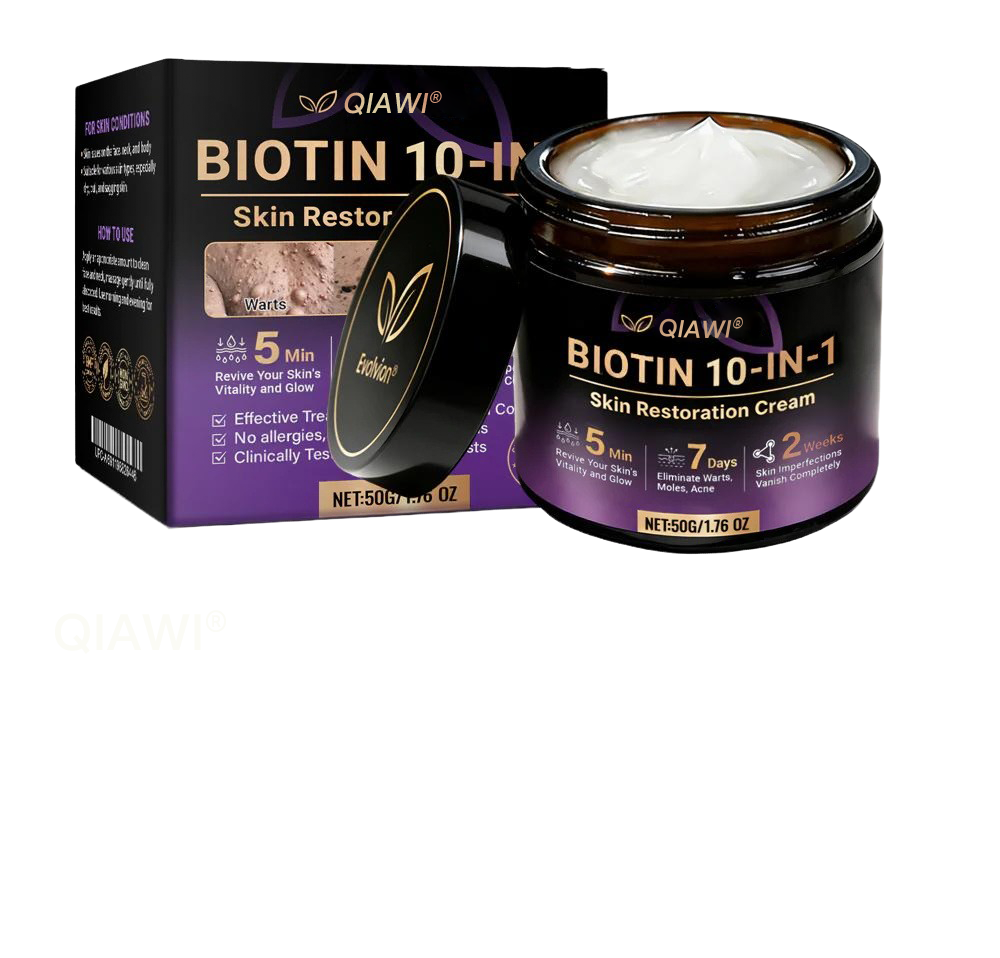 𝐎𝐟𝐟𝐢𝐜𝐢𝐚𝐥 𝐒𝐭𝐨𝐫𝐞 |  🏅 Made and Shipped from USA ✨QIAWI® Biotin 10-in-1 Skin Restoration Cream 🍀