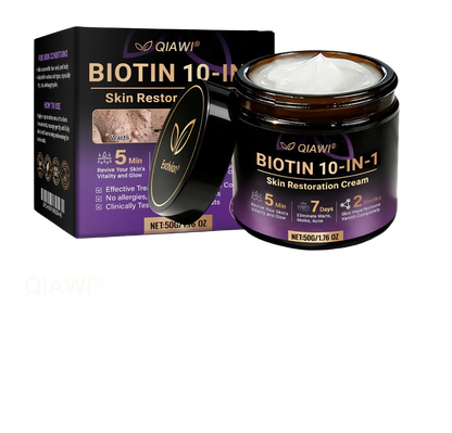 𝐎𝐟𝐟𝐢𝐜𝐢𝐚𝐥 𝐒𝐭𝐨𝐫𝐞 |  🏅 Made and Shipped from USA ✨QIAWI® Biotin 10-in-1 Skin Restoration Cream 🍀