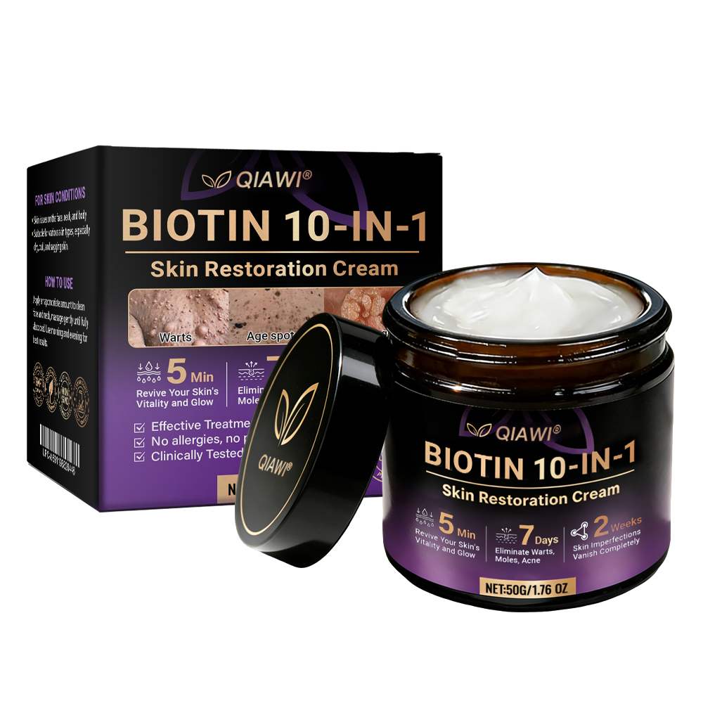 𝐎𝐟𝐟𝐢𝐜𝐢𝐚𝐥 𝐒𝐭𝐨𝐫𝐞 |  🏅 Made and Shipped from USA ✨QIAWI® Biotin 10-in-1 Skin Restoration Cream 🍀