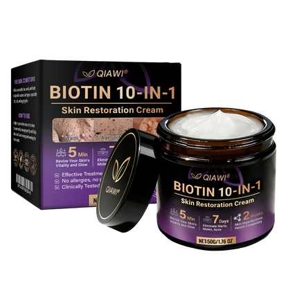 𝐎𝐟𝐟𝐢𝐜𝐢𝐚𝐥 𝐒𝐭𝐨𝐫𝐞 |  🏅 Made and Shipped from USA ✨QIAWI® Biotin 10-in-1 Skin Restoration Cream 🍀