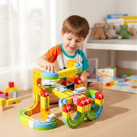 3D Train Routes With Mix-And-Match STEM Cubes