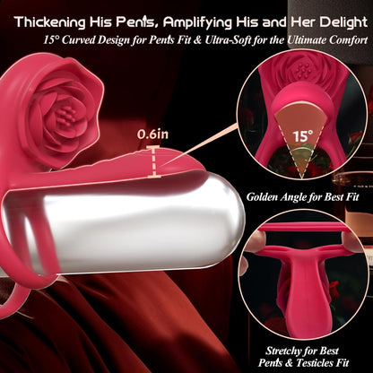 Juxek™ Enchanted Girl Luxe Smart Vibrating Ring – App-Controlled Pleasure for Couples