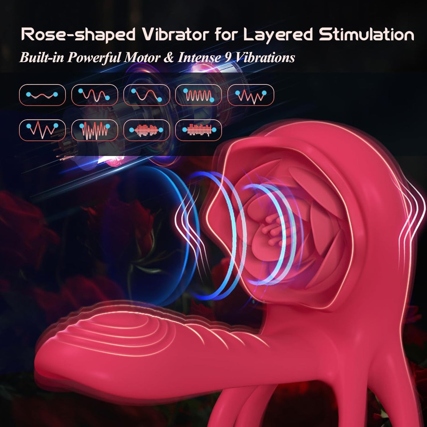 Juxek™ Enchanted Girl Luxe Smart Vibrating Ring – App-Controlled Pleasure for Couples