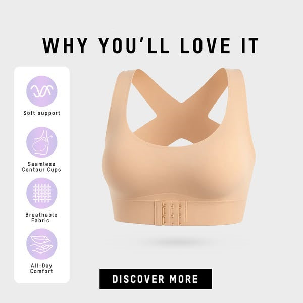 🔥LAST DAY: BUY 1 GET 1 FREE💕Comfort Fit Posture-Perfect Wireless Bra