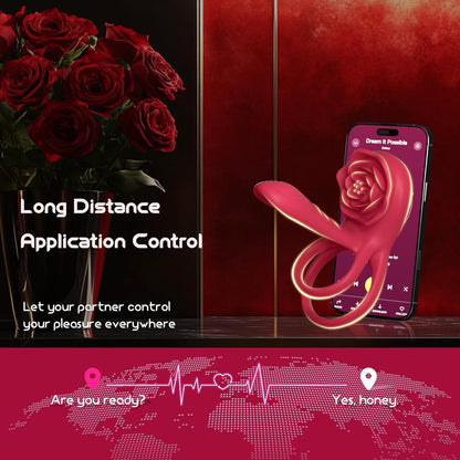 Juxek™ Enchanted Girl Luxe Smart Vibrating Ring – App-Controlled Pleasure for Couples