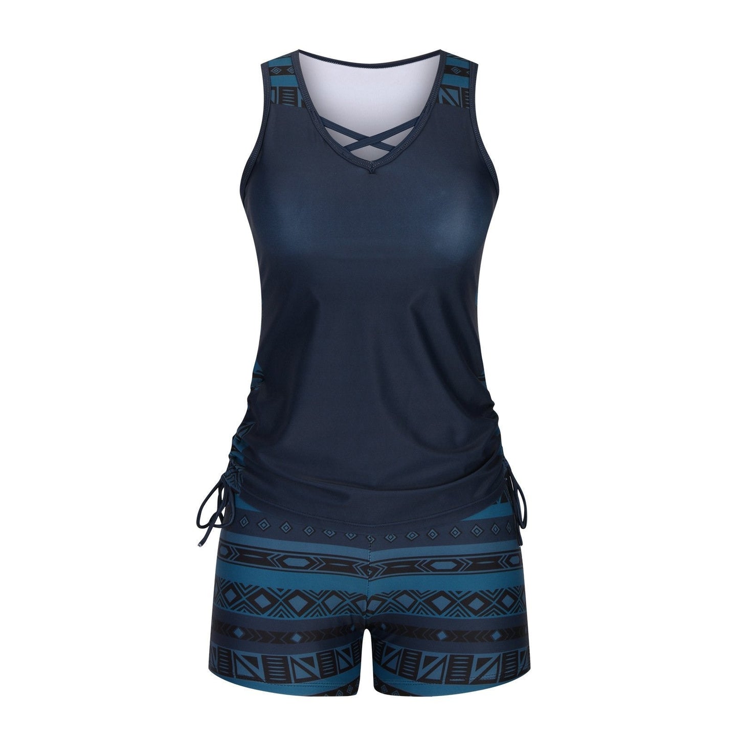 ⏰LAST DAY 60% OFF -Miraclesuit Women's Tummy Control Tankini Set with Built-In Bra – Flattering Boho Swimwear with Shorts🔥 Buy 2 Free Shipping
