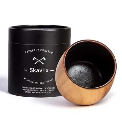 Handmade and Charred Drinking Vessel -Original Wooden Bourbon Drinking Glass