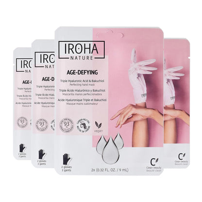 Anti-Aging Hand Mask with Hyaluronic Acid and Bakuchiol - Pack of 4 Pairs