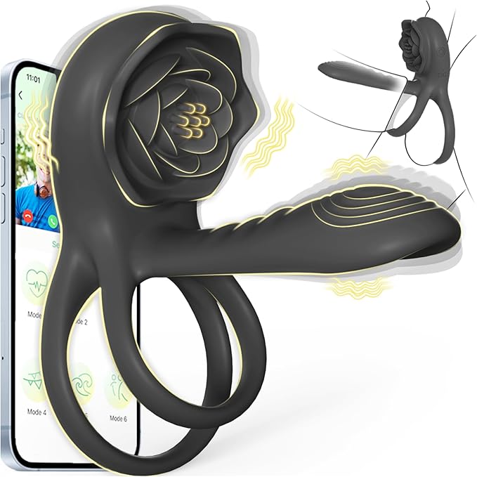 Juxek™ Enchanted Girl Luxe Smart Vibrating Ring – App-Controlled Pleasure for Couples
