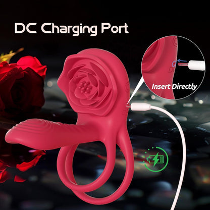 Juxek™ Enchanted Girl Luxe Smart Vibrating Ring – App-Controlled Pleasure for Couples