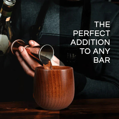 Handmade and Charred Drinking Vessel -Original Wooden Bourbon Drinking Glass
