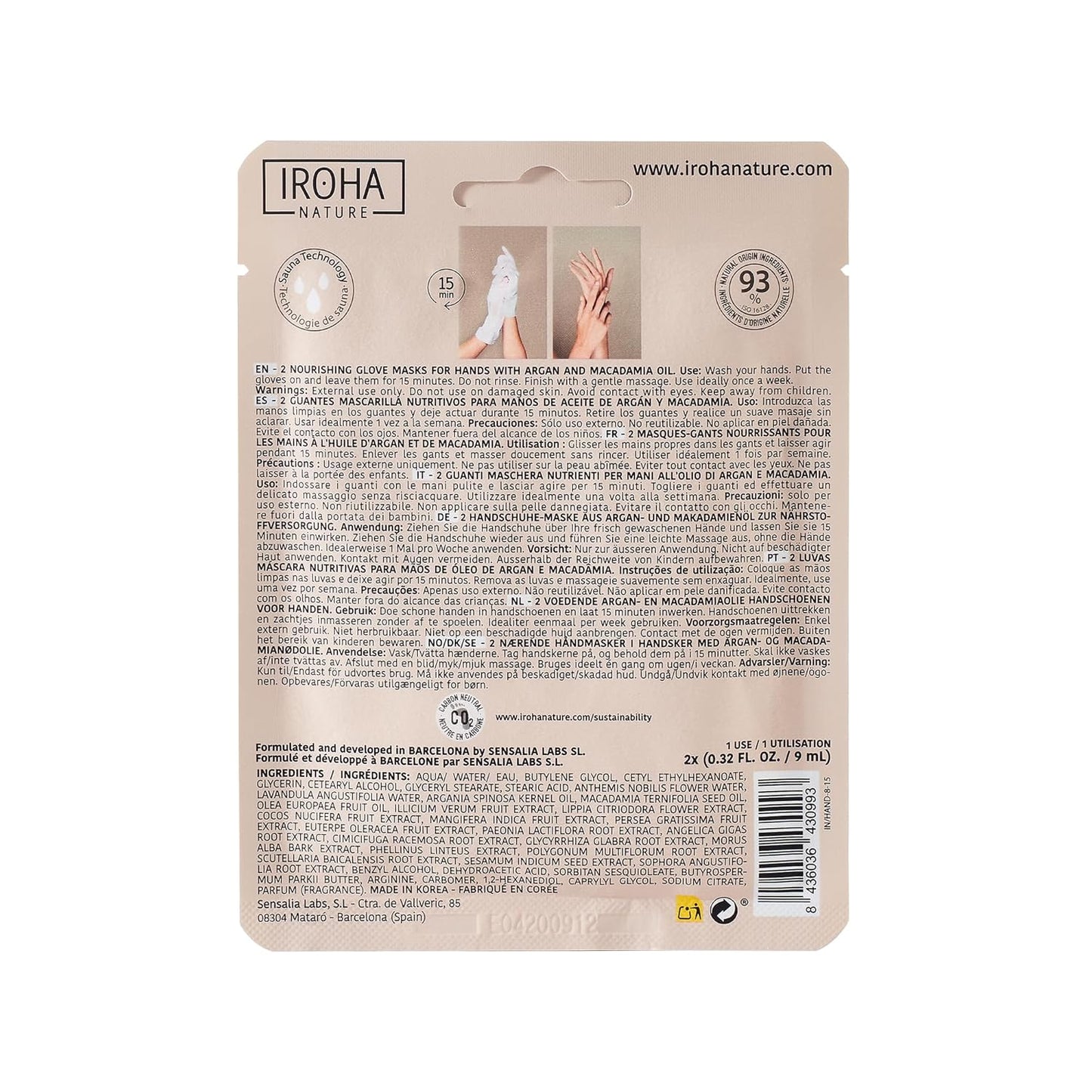Anti-Aging Hand Mask with Hyaluronic Acid and Bakuchiol - Pack of 4 Pairs