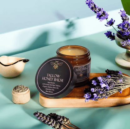 🍯Handmade Organic Grass-Fed Beef Tallow Balm with Raw Honey 🌿