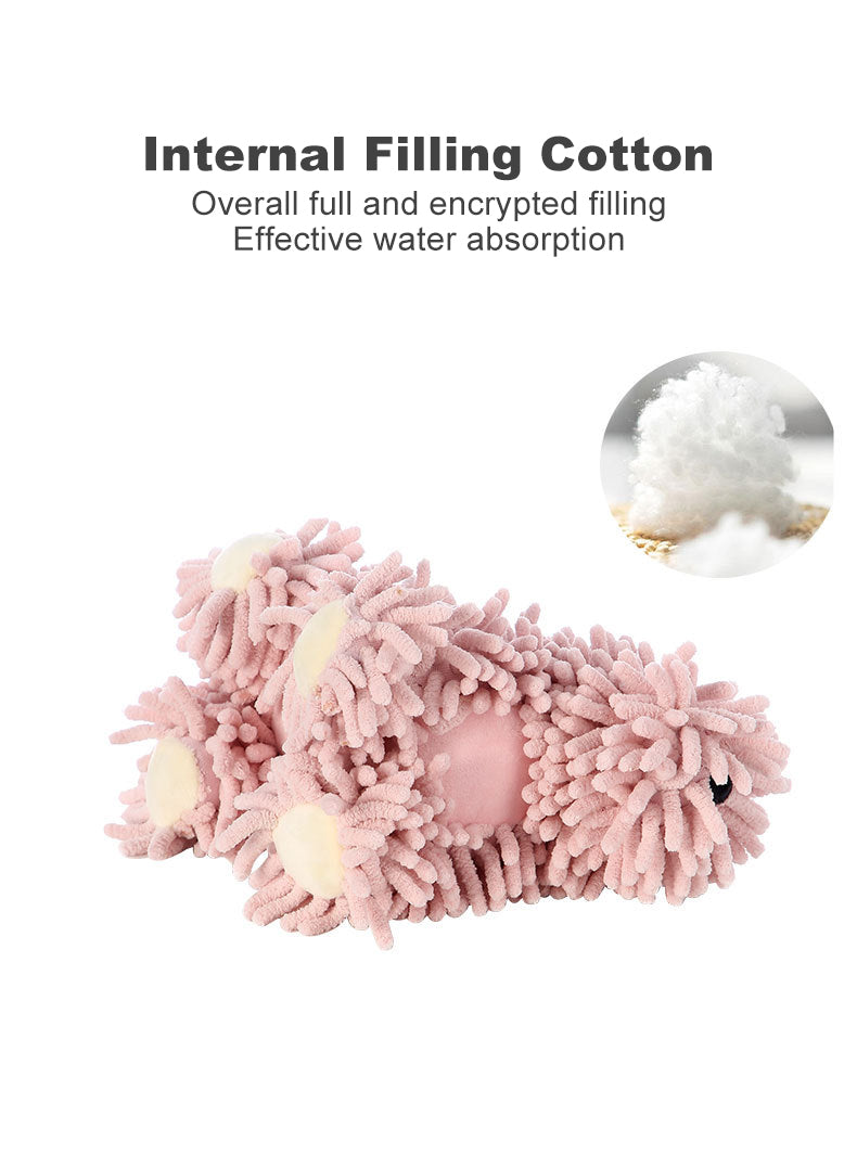 ✅Cartoon Puppy Chenille Hand Drying Doll – Multifunctional Cartoon Animal Creative Hand Towel Plush Toy
