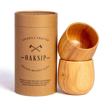 Handmade and Charred Drinking Vessel -Original Wooden Bourbon Drinking Glass