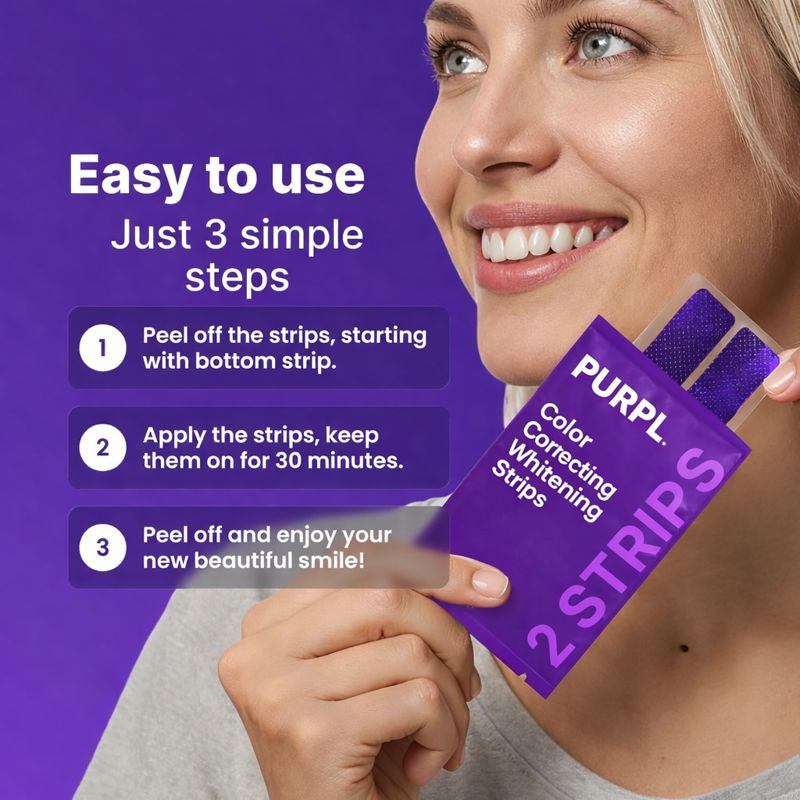 PURPL Color Correcting Whitening Strips 14ct