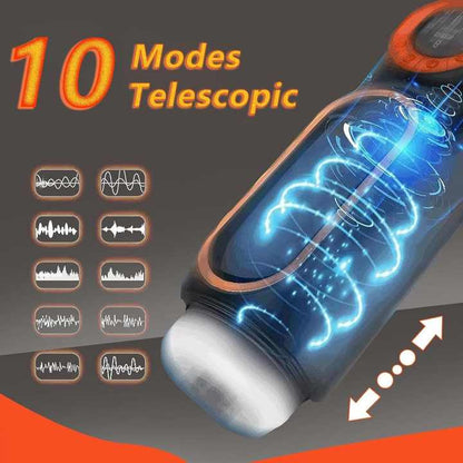 Hot Selling Real Electric Male Masturbator TPE Thrusting and Sucking Penis Massager Machine Sex Toy Masturbation Cup