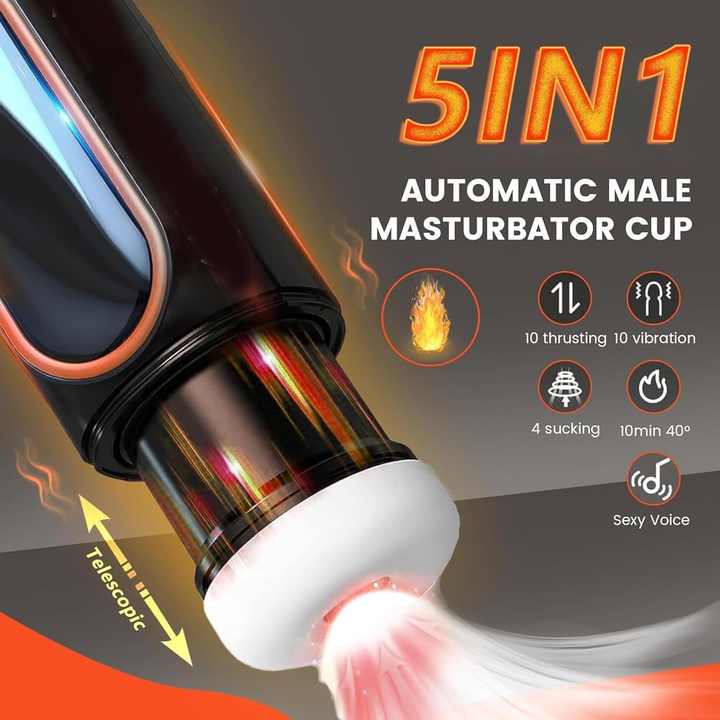 Hot Selling Real Electric Male Masturbator TPE Thrusting and Sucking Penis Massager Machine Sex Toy Masturbation Cup