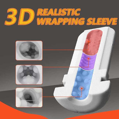 Hot Selling Real Electric Male Masturbator TPE Thrusting and Sucking Penis Massager Machine Sex Toy Masturbation Cup
