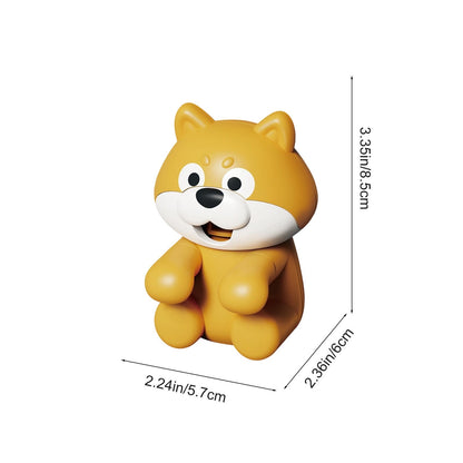 Tarmeek Cute Dog Fan, Cute Blowing Dog for Cup Bowl Laptop Food Cooler Fan, Cooling Fan 3.54 Inch, Mini Desk Fan Hanging on Cup for Eating Drinking, Cute Dog Design Portable Cooler, Yellow