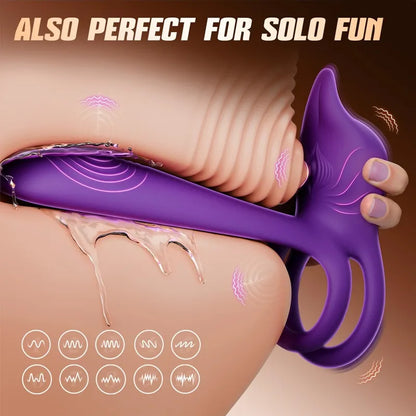🎁Juxek™ Enchanted Girl Luxe Smart Vibrating Ring – App-Controlled Pleasure for Couples 💫