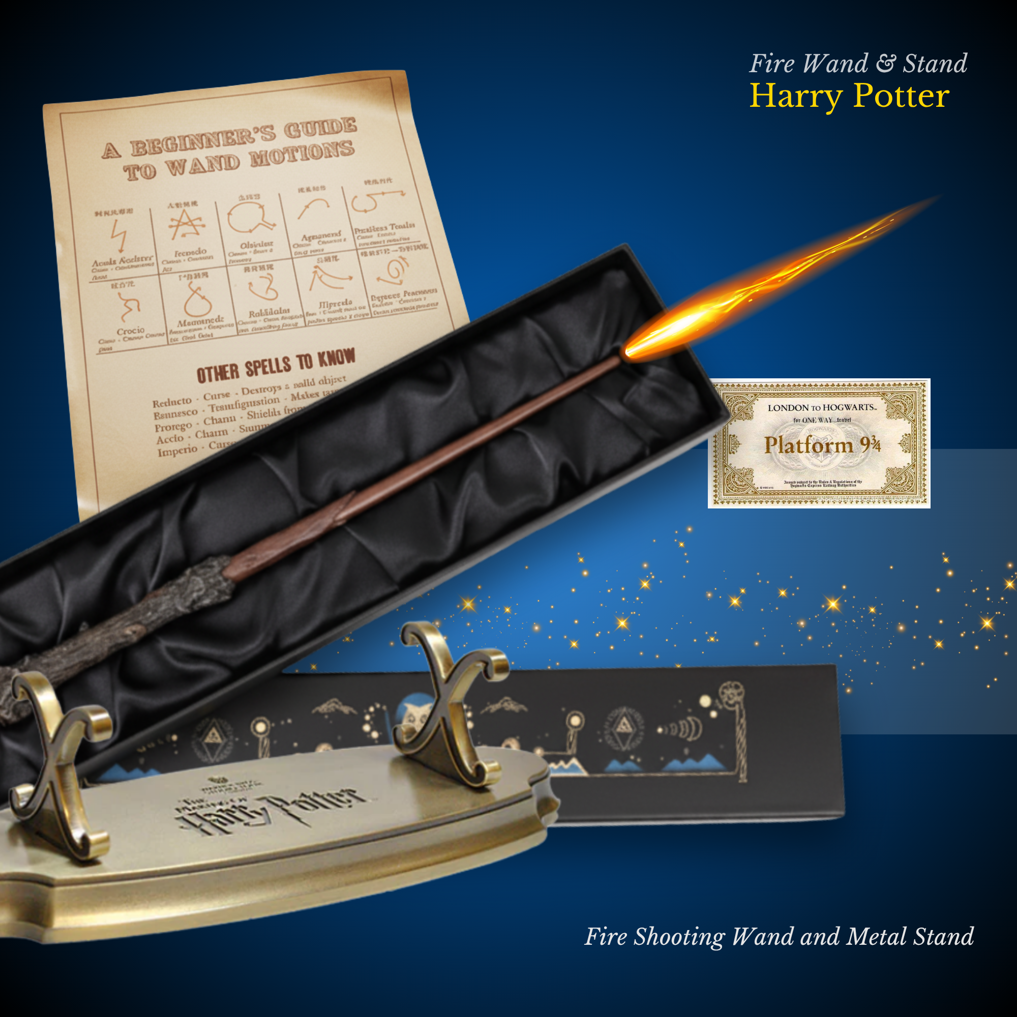 Fire Wand & Metal Stand